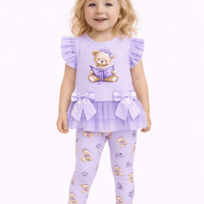 Giorgio Bambini Lilac Teddy Legging Set