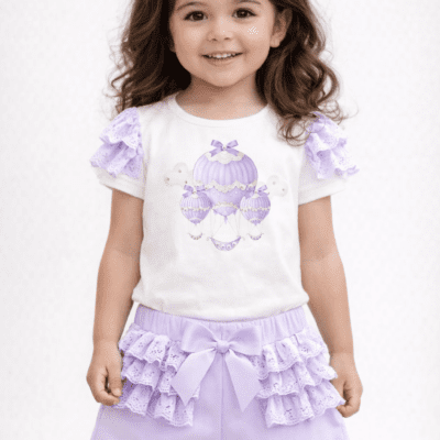 Giorgio Bambini Lilac Balloon Short Set