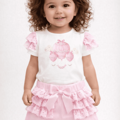 Giorgio Bambini Pink Balloon Short Set