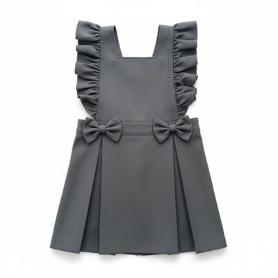Love & Learn Ruffles Grey Pinafore