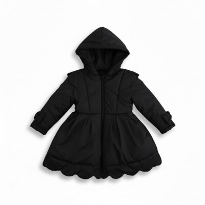Love & Learn Scallops Black Coat