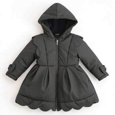 Love & Learn Scallops Grey Coat