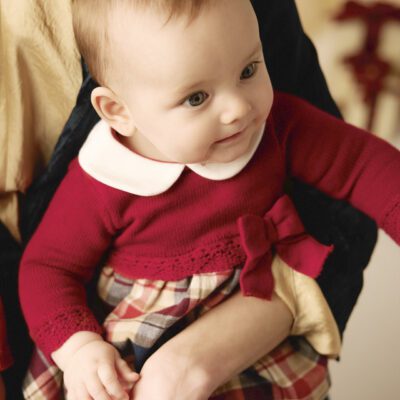 Mayoral Baby Red Knit Dress 2801