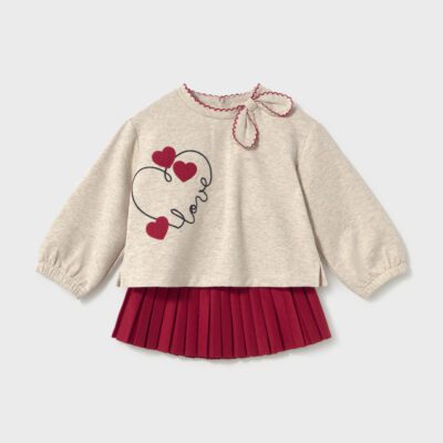 Mayoral Toddler Red Skirt Set 2951