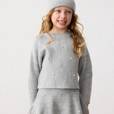 Mayoral Grey Pearl Skirt Set 4322/4907
