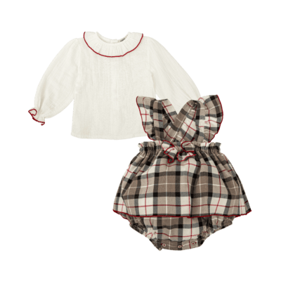 Babidu Tartan Romper Set 43634