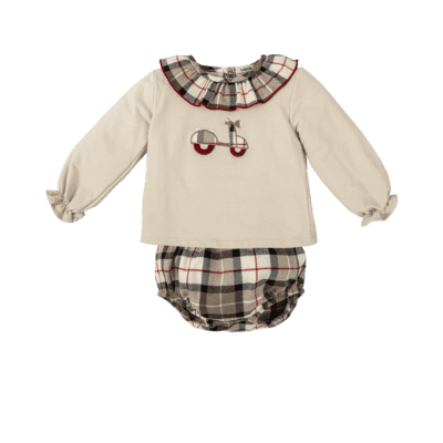 Babidu Tartan Jam Pants Set 45634