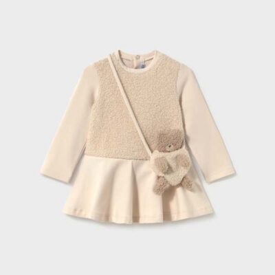 Mayoral Toddler Cream Bear Dress 2904