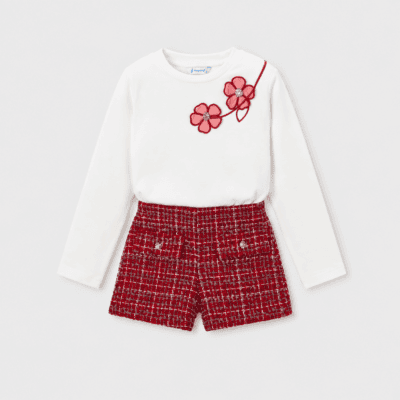 Mayoral Red Shorts Set 4035/4230