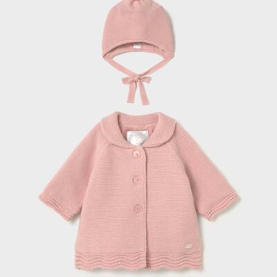 Mayoral Baby Pink Knit Coat 2403